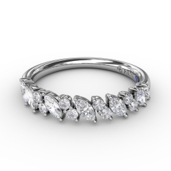 Fana .74ctw Diamond Floating Marquise and Round Diamond Ring