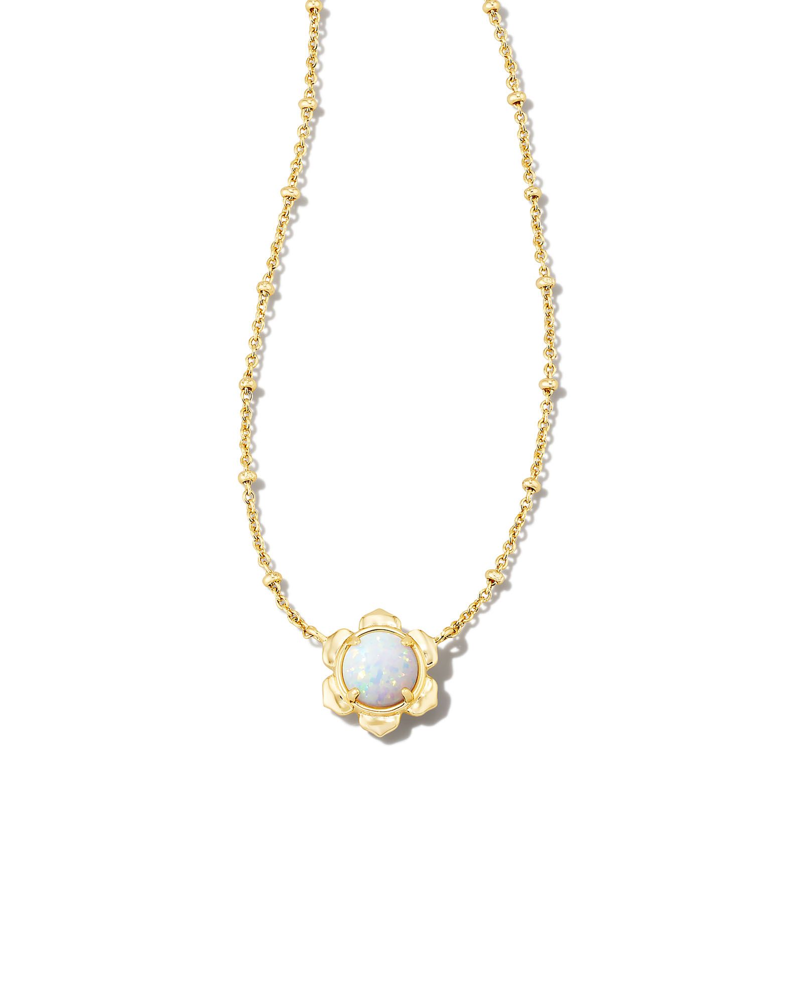 Kendra Scott Jae Star Gold Pendant Necklace - Iridescent Drusy