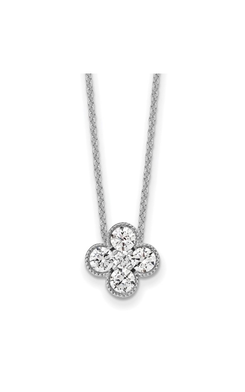 The Diamond Lab 1/4ctw Lab Grown Diamond Floral Pendant