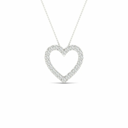 The Diamond Lab 1.00ctw Diamond Heart Pendant