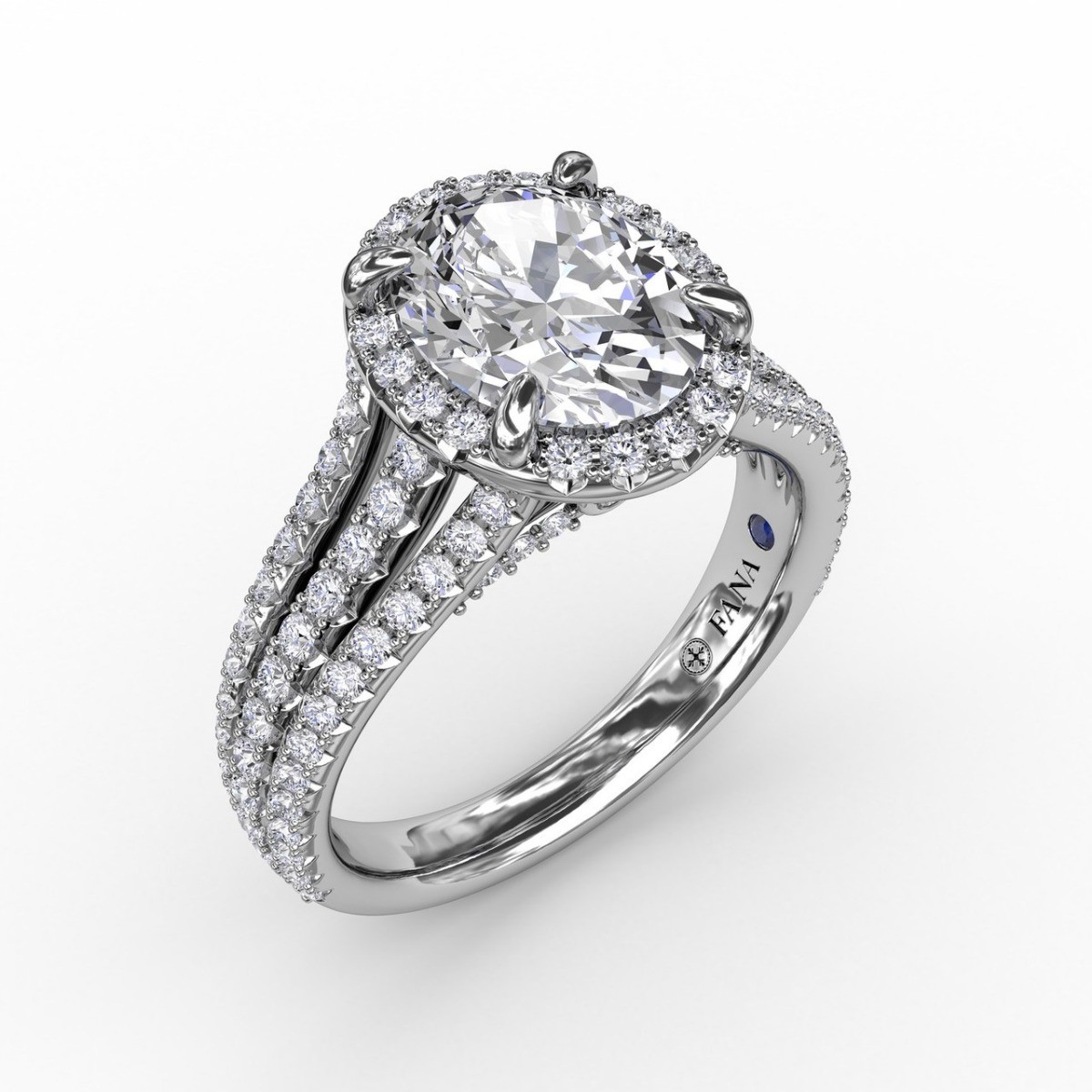 Diamond Halo Engagement Ring (Mounting)