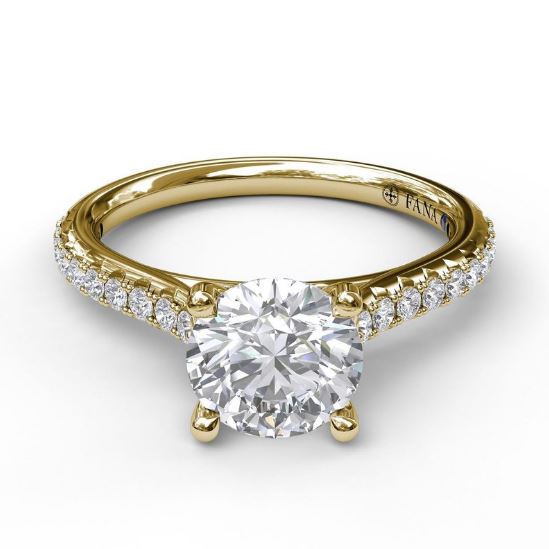 Simple Engagement Ring, Engagement Ring Gold Diamond, Delicate