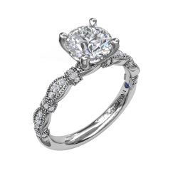 Fana 0.15ctw Diamond Round Solitaire Engagement Ring Mounting