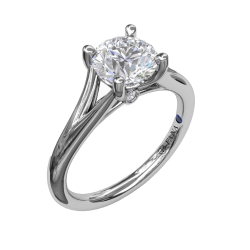Fana 0.02ctw Diamond Split-Shank Engagement Ring Mounting