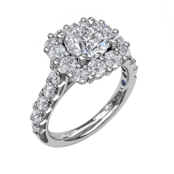 Fana 1.35ctw Diamond Halo Engagement Ring Mounting