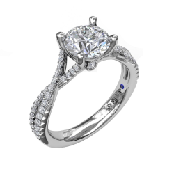 Fana 0.32ctw Diamond Twist Engagement Ring Mounting