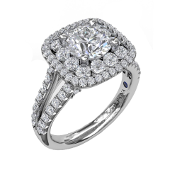 Fana 1.05ctw Diamond Double Halo Engagement Ring Mounting