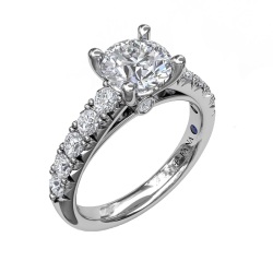 Fana 0.63ctw Diamond French Pave Solitaire Engagement Ring Mounting