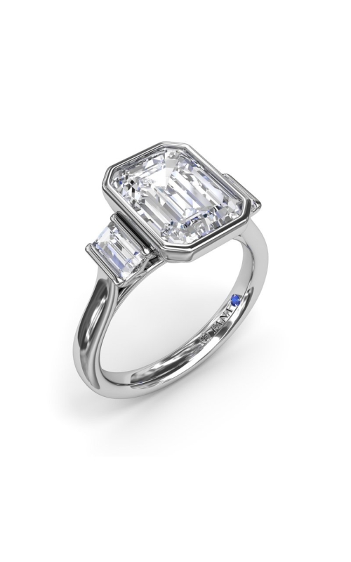 Fana .21ctw Diamond Bezel Baguette Engagement Ring Mounting