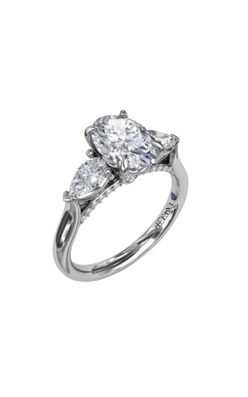 Fana Classic Three-Stone Oval Engagement Ring Mounting