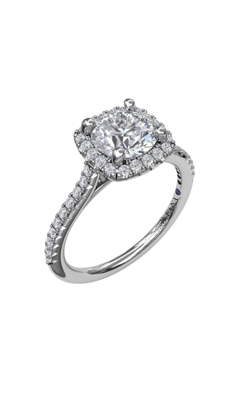 Fana 0.33ctw Delicate Cushion Halo Engagement Ring Mounting