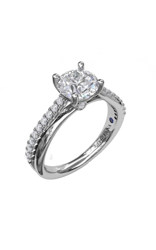 Fana 0.25ctw Round Cut Solitaire With Criss Cross Band Mounting