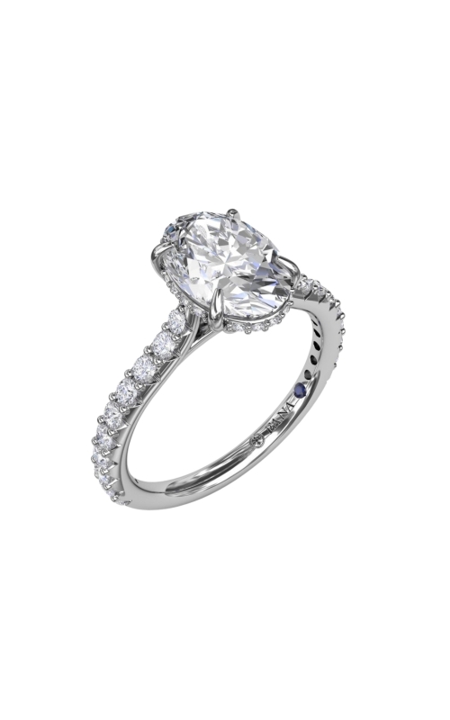 Fana 0.43ctw Classic Oval Diamond Solitaire Engagement Ring Mounting