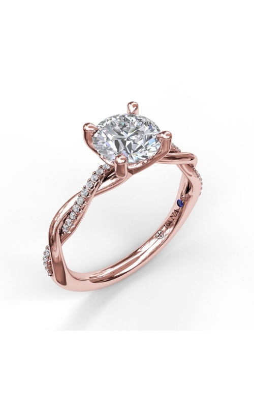 Fana 0.09ctw Diamond Twist Engagement Ring Mounting