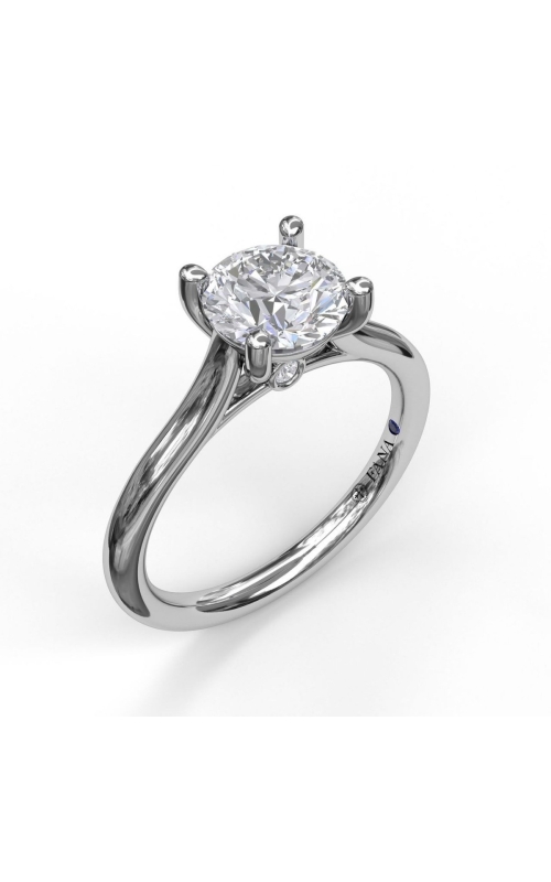 Fana 0.02ctw Round Solitaire With Cathedral Band Engagement Ring Mounting