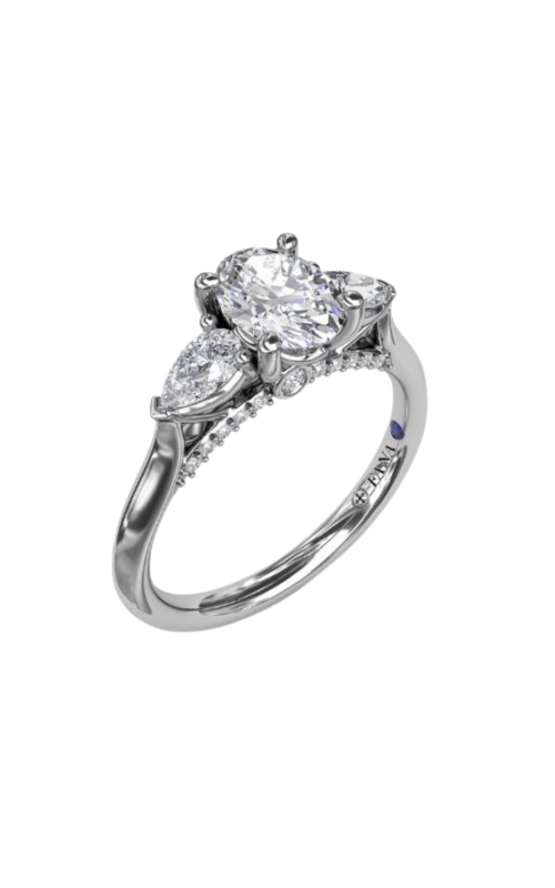 Fana Classic Oval Three-Stone Diamond Engagement Ring Mounting