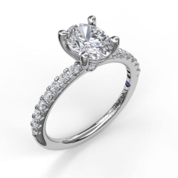 Fana 0.30ctw Diamond Classic Single Row Engagement Ring Mounting