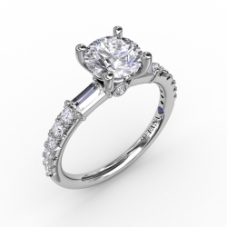 Fana 0.46ctw Contemporary Diamond Solitaire Engagement Ring Mounting