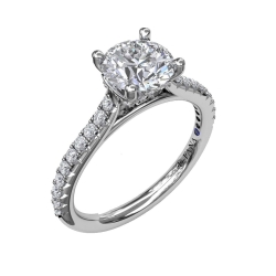 Fana 0.31ctw Delicate Classic Engagement Ring Mounting  with Delicate Side Detail