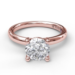 Fana 0.02ctw Classic Round Cut Solitaire Engagement Ring