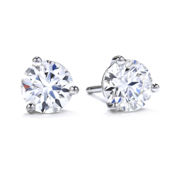 Hearts On Fire 2.00ctw Diamond Three-Prong Stud Earrings