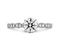 Hearts On Fire 0.20ctw Diamond Lorelei Floral Engagement Ring Mounting