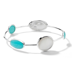 Ippolita Luce 5-Stone Bangle in Sterling Silver