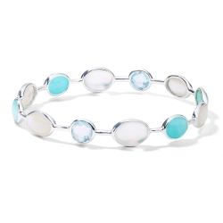 Ippolita Luce 12-Stone Bangle in Sterling Silver