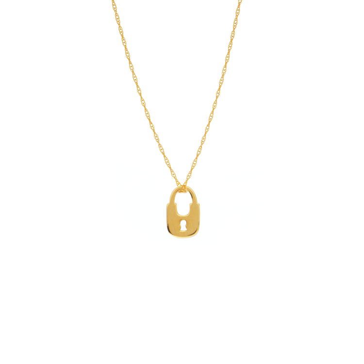 Mini Lock Pendant Necklace