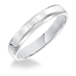 J&S Collection 14k White Gold Flat Band