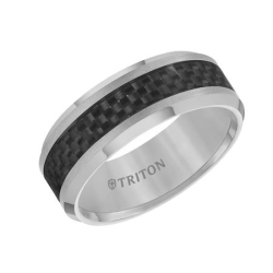 J&S Collection 8mm Tungsten Black Carbide Band