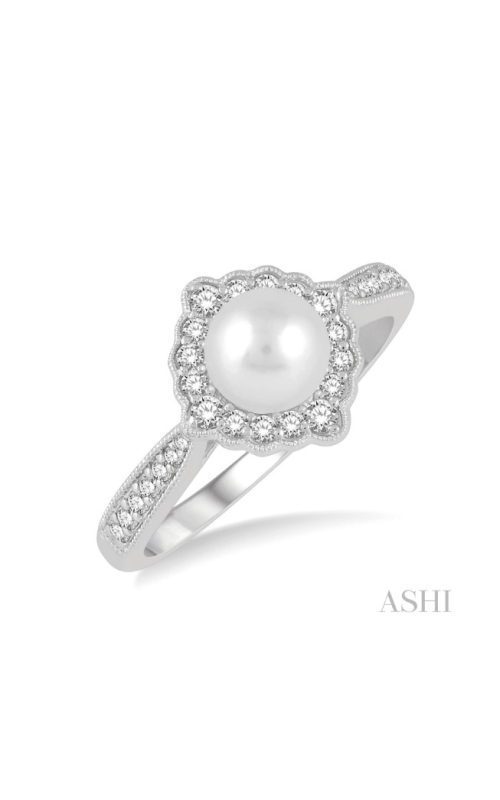 J&S Collection 0.25ctw Diamond & Pearl Ring