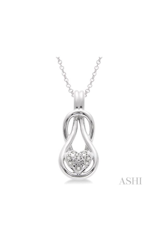 J&S Collection 0.03ctw Diamond Infinity Heart Pendant