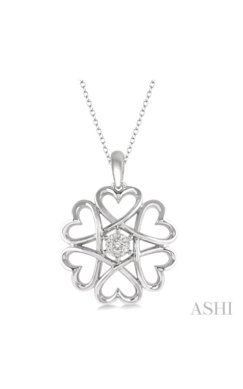 J&S Collection 0.01ctw Diamond Heart Pendant