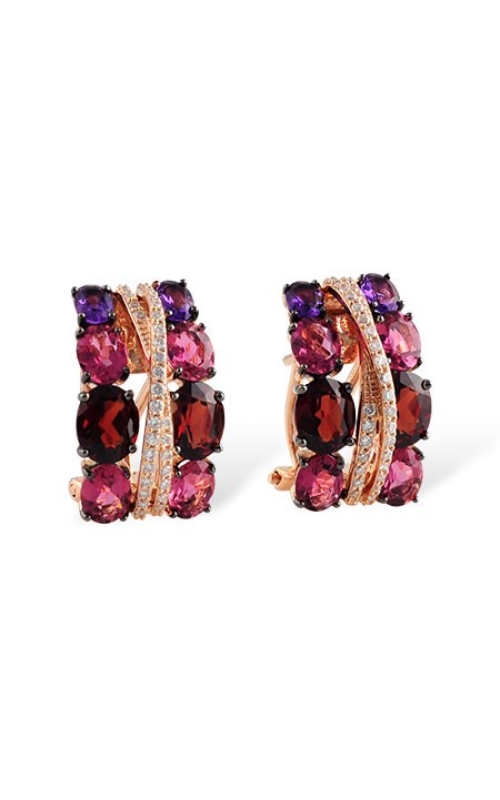 J&S Collection 0.25ctw Diamond and Gemstone Huggie Earrings