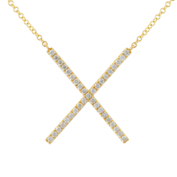 J&S Collection Diamond X Pendant 