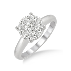 J&S Collection Diamond Cluster Engagement Ring