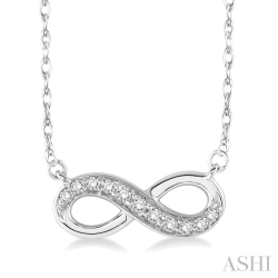 J&S Collection Petite 0.15ctw Diamond Infinity Necklace