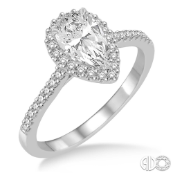 J&S Collection 0.65ctw Diamond Pear-Shaped Engagement Ring Mounting