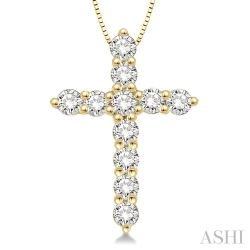 J&S Collection 0.25ctw Diamond Cross Pendant Necklace