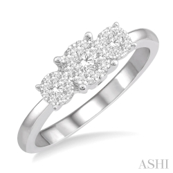 J&S Collection 0.35ctw Diamond Cluster Ring