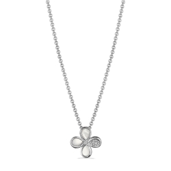 Judith Ripka Jardin Flower Pendant Necklace with Mother of Pearl and Diamonds