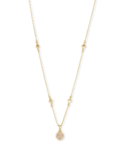 Kendra Scott Nola Gold Pendant Necklace In Iridescent Drusy