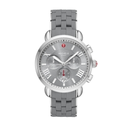 Michele Sporty Sport Sail Slate Silicone-Wrapped Stainless Steel Watch