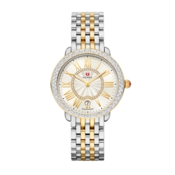 Michele Serein Mid Two-Tone 18K Gold Diamond Watch