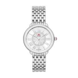Michele Serein Mid Stainless Diamond Dial Watch