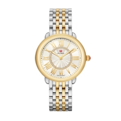 Michele Serein Mid Two-Tone 18K Gold Diamond Watch