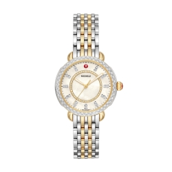Michele Sidney Classic Two-Tone Diamond Watch