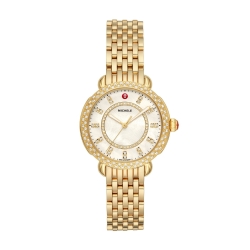 Michele Sidney Classic 18K Gold Diamond Watch
