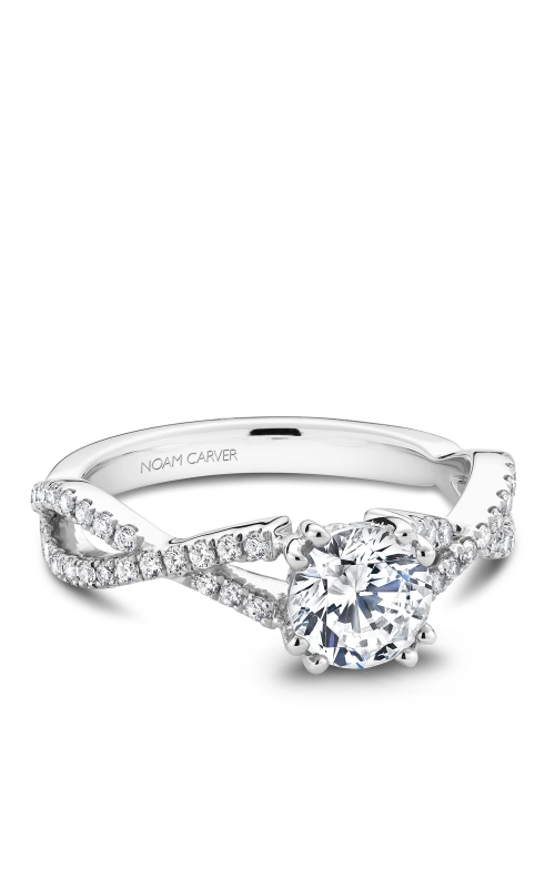 Noam Carver 0.32ctw Diamond Solitaire Twist Engagement Ring Mounting